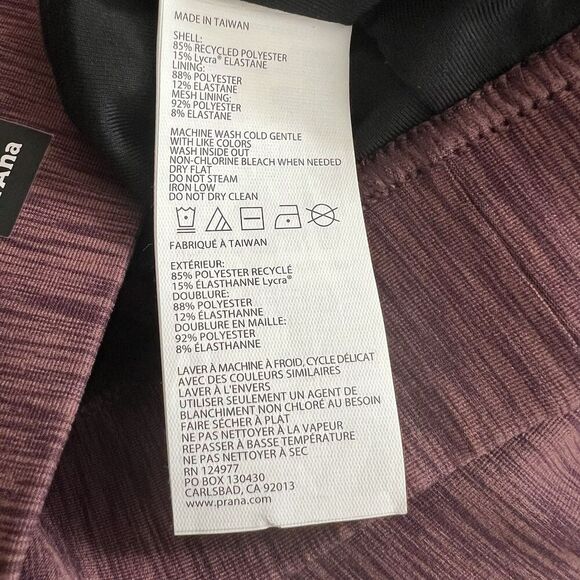 Prana Sport Bra XS Kimble Bra Flannel Heather Racer Back Work Out - Picture 2 of 3